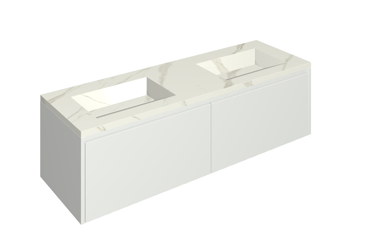 Fly Air Washbasin Duo 150 White